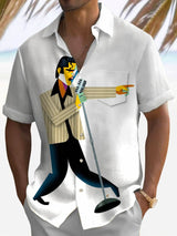 Vacation Music Short Sleeve Pocket Shirt