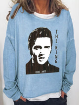 Retro King Of Rock Roll 1935-1977 Print Sweatshirt
