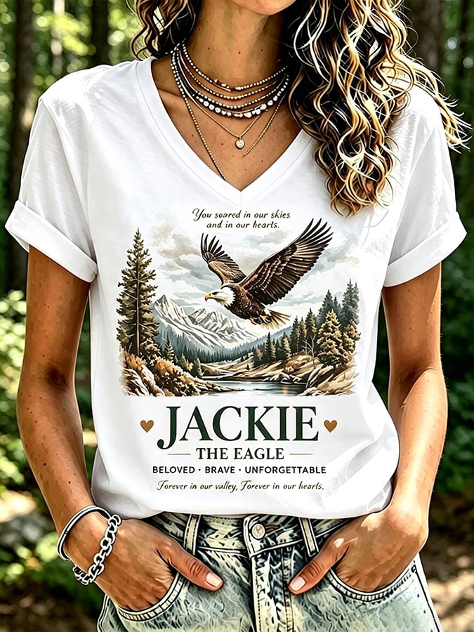 Women's Retro Fly Strong Jackie Print   T-Shirt