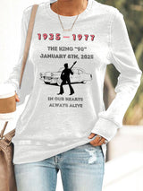 Retro King Of Rock Roll "The King" 90th Birthday Print Sweatshirt