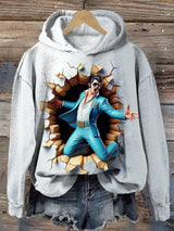 Women's Music King Printed Hoodie