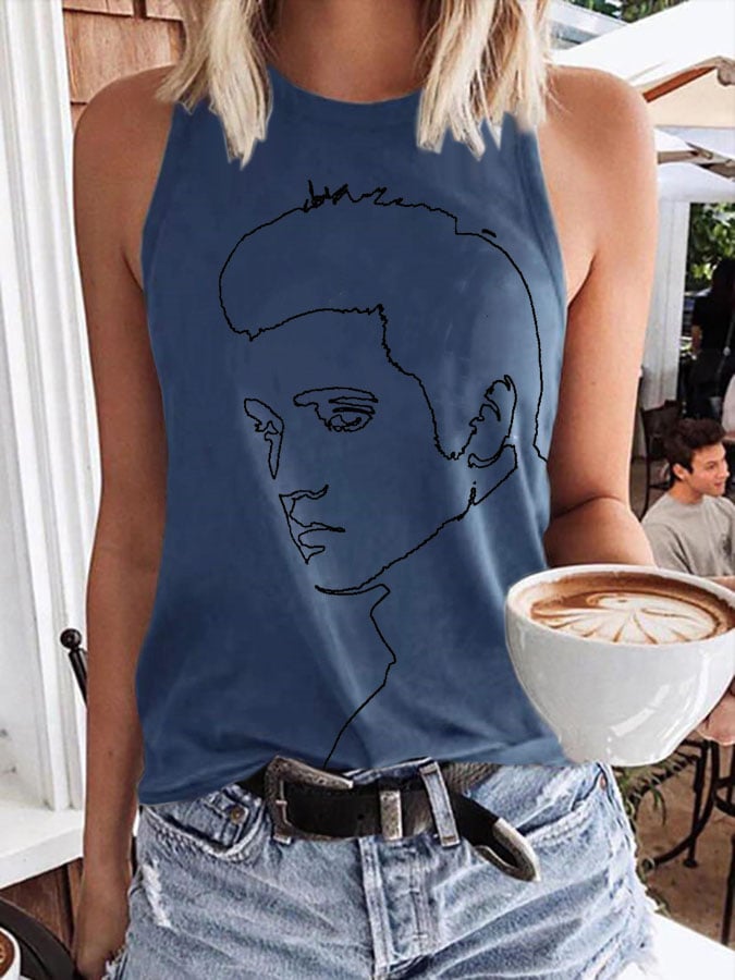 Women's  Fashion Music Print Tank Top