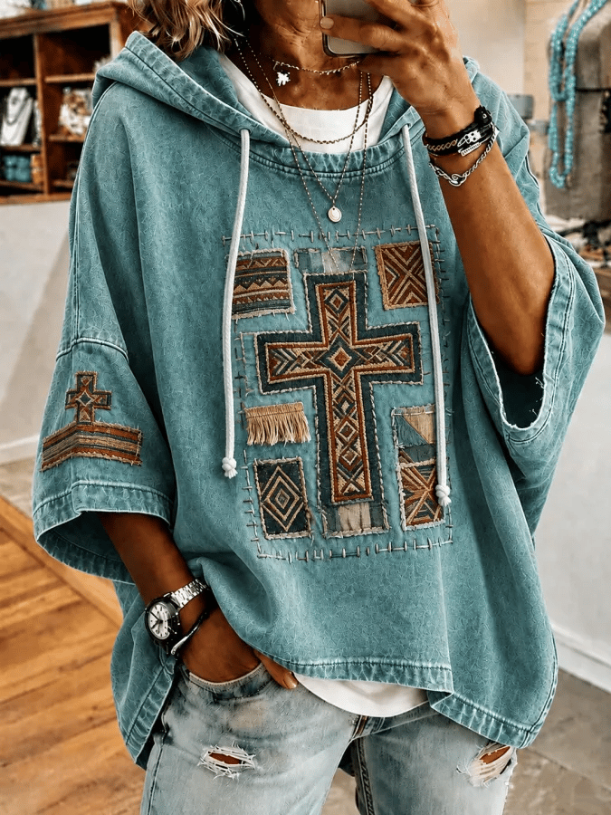 Women's Casual Printed Loose Sweatshirt