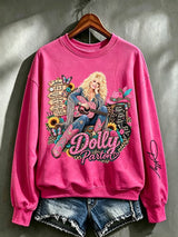 Women's Casual Printed Long-Sleeve Sweatshirt