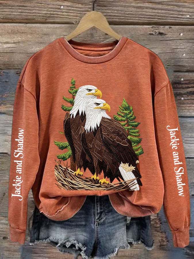 Women's Casual Printed Long-Sleeve Sweatshirt