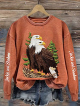 Women's Casual Printed Long-Sleeve Sweatshirt