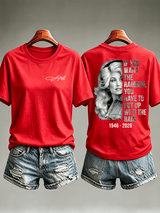 Women's  Vintage Signature Graphic Memorial Print T-Shirt