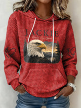 Retro Jackie Forever Our Queen Print Hoodie