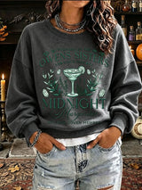 Women's Owens Sisters Apothecary Witch Print Casual Sweatshirt