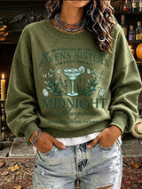 Women's Owens Sisters Apothecary Witch Print Casual Sweatshirt