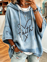 Women's  Faith Over Fear Printing  Top