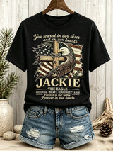 Retro In Loving Memory Of Jackie Rest In Peace Jackie Of Big Bear Valley A Legend. Forever In Our Hearts Print T-Shirt