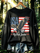Women's Jackie & Shadow Print Crew-Neck Sweatshirt