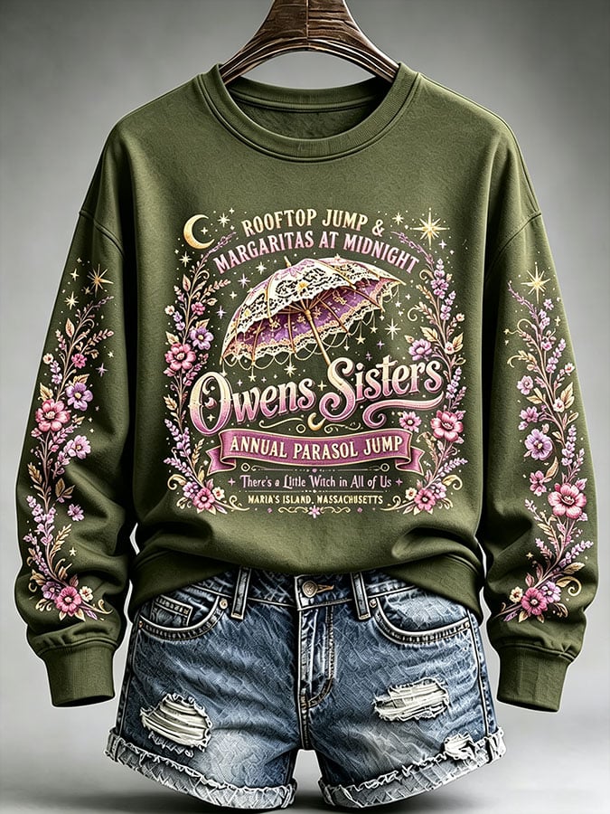 Women's Owens Sisters Print Casual Sweatshirt