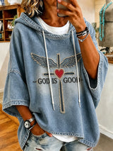 Women'S Casual "Faith" Print Top
