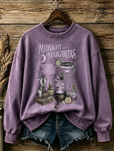 Women's Midnight Margaritas Print Casual Sweatshirt