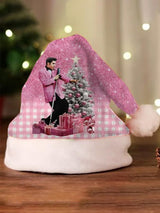 Retro Plaid Print Santa Hat