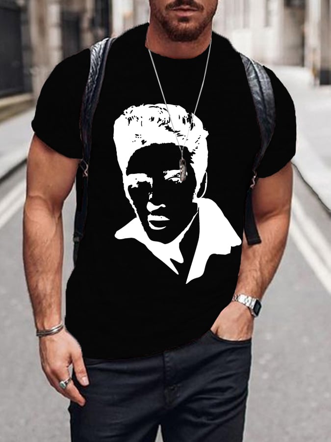 Men's Legendary Singer Print T-Shirt