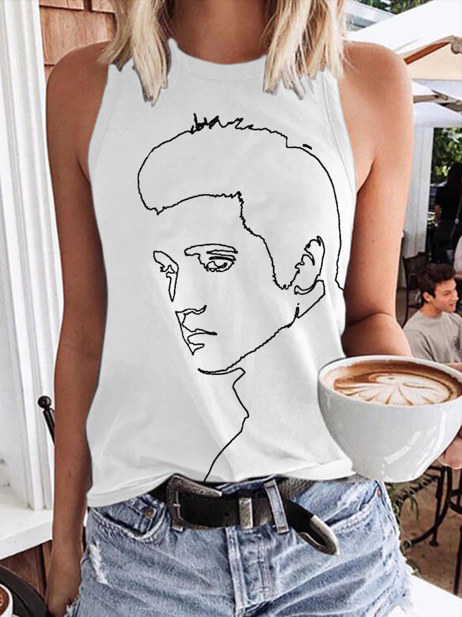 Women's  Fashion Music Print Tank Top