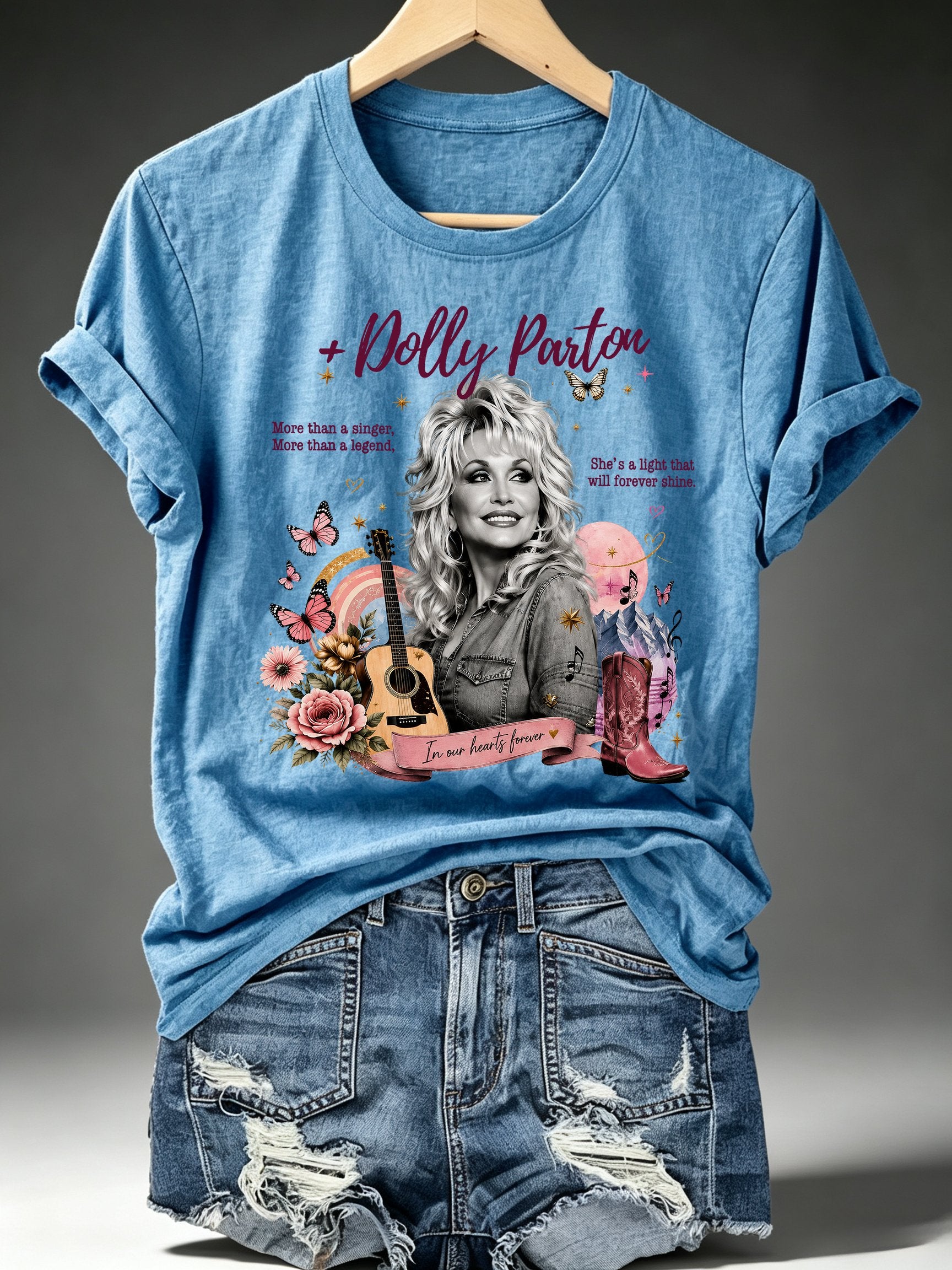 Women's Vintage Country Music Tribute Parton Tour T-Shirt