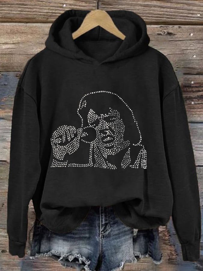 Women's Music King Printed Hoodie