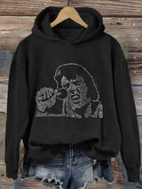 Women's Music King Printed Hoodie