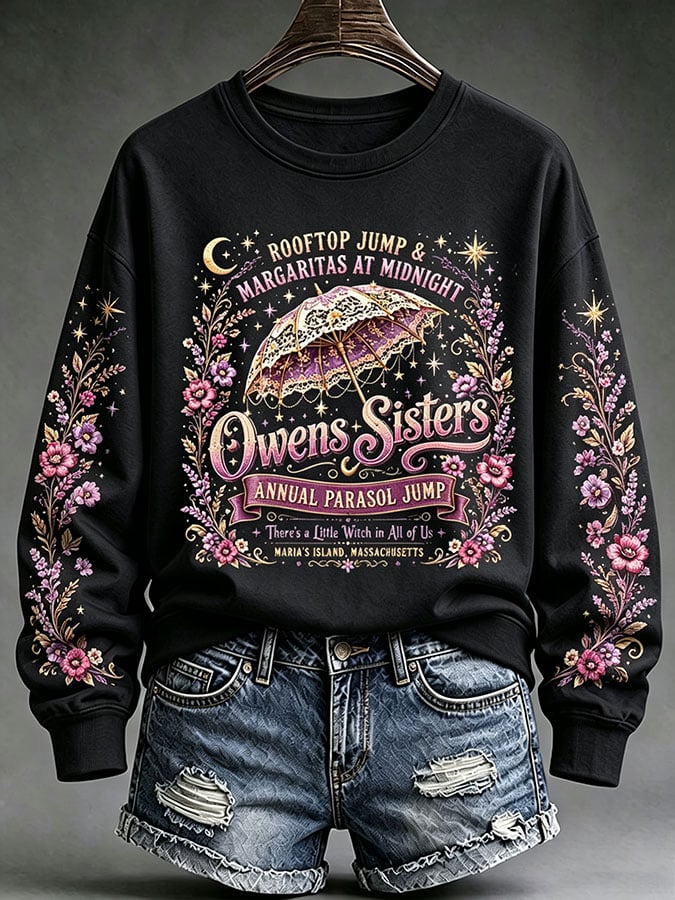 Women's Owens Sisters Print Casual Sweatshirt