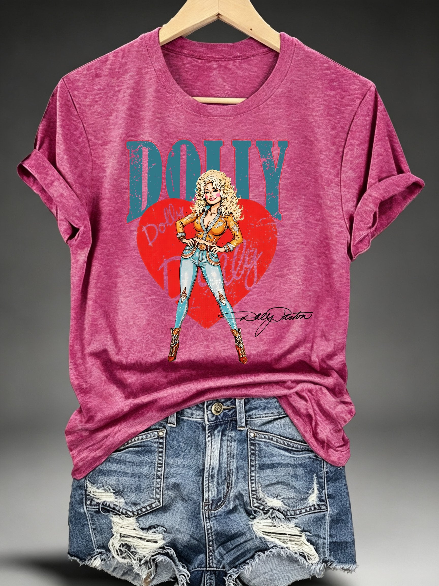 Women's Vintage Country Music Tribute Parton Tour T-Shirt