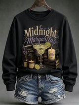 Women's Midnight Margaritas Print Casual Sweatshirt