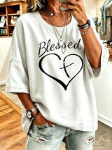 Women's God Is Good Faith Cross Print Hooded Sweatshirt