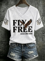Women's Fly Free Jackie Print Casual T-shirt