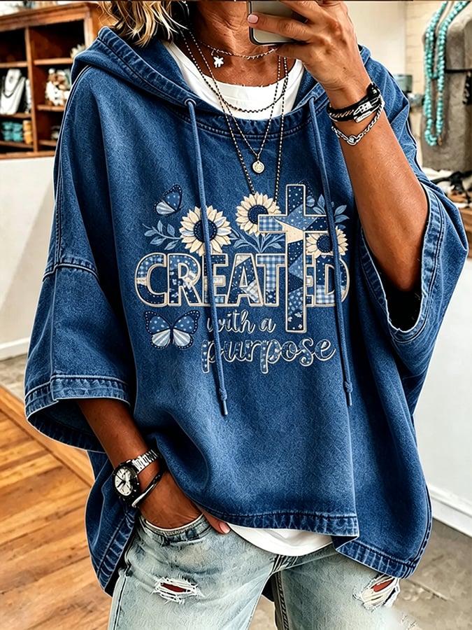 Women's  Faith Over Fear Printing  Top