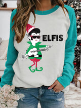 Women's Musical Note King Of Rock Roll Print Casual Sweatshirt