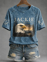 Retro Jackie Forever Our Queen Print T-Shirt