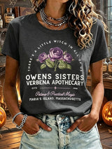 Women's Owens Sisters Apothecary Witch Print Casual T-shirt