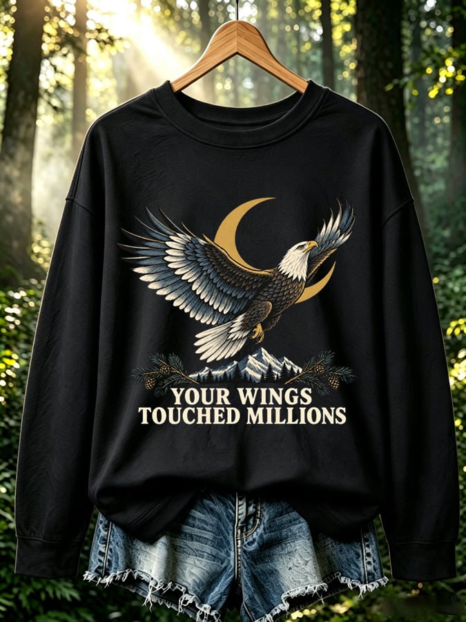 Women's Jackie & Shadow Print Crew-Neck Sweatshirt