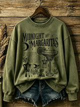 Women's Midnight Margaritas Print Casual Sweatshirt