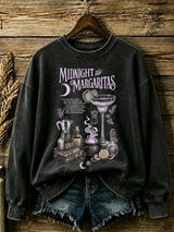 Women's Midnight Margaritas Print Casual Sweatshirt
