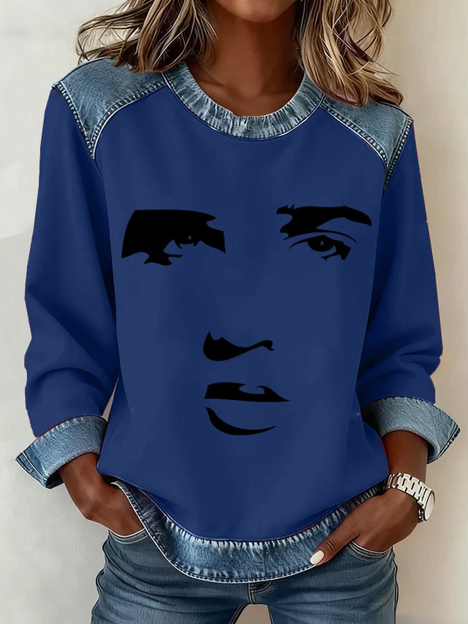 Women's King Of Rock Roll Printed Sweatshirt