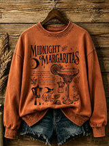 Women's Midnight Margaritas Print Casual Sweatshirt