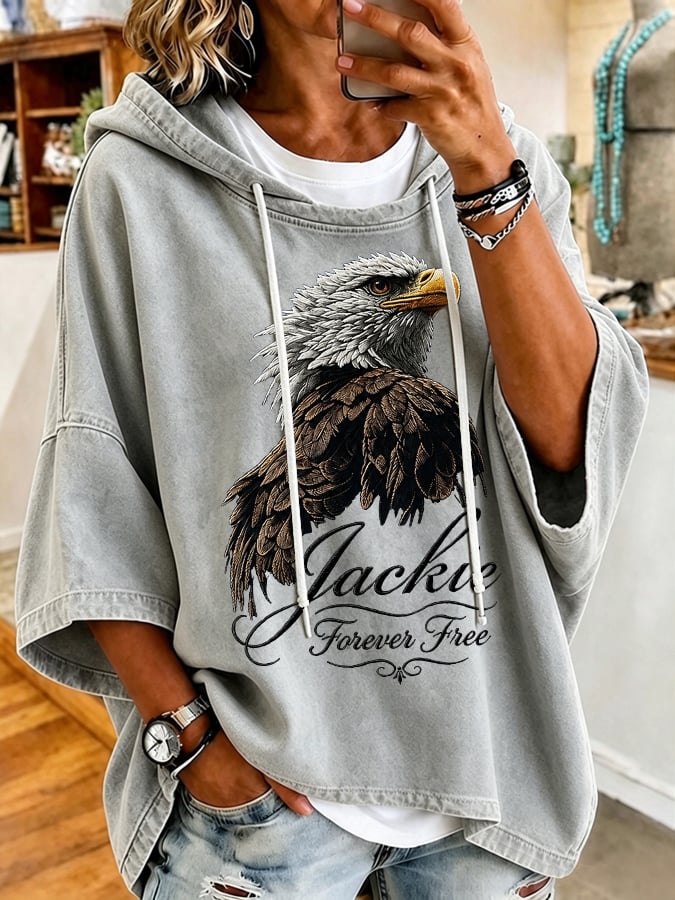 Women'S Casual Bald Eagle "Jackie" Print Top