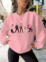 Women's Superstar Print Waffle Sweatshirt