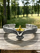 Unisex Jackie Eagle Open Cuff Bracelet