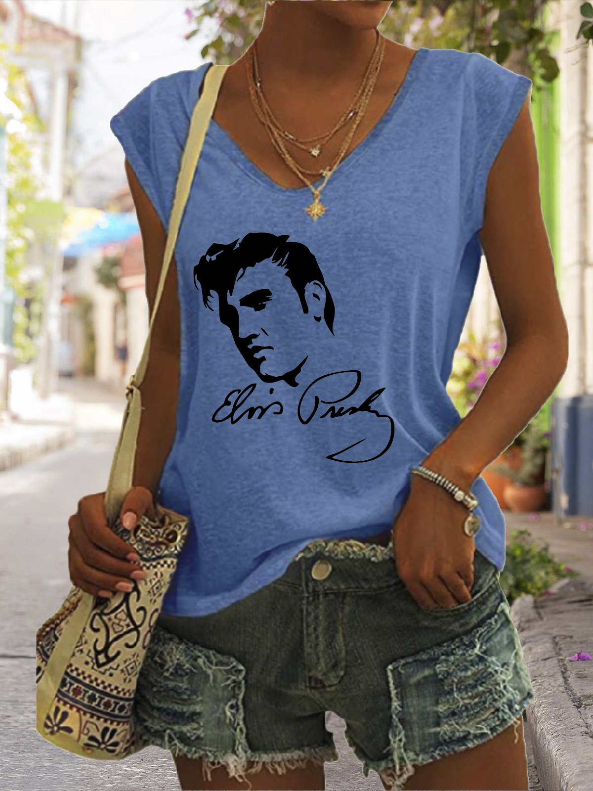 Women's V-Neck Sleeveless T-Shirt
