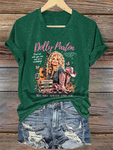 V-Neck Retro Find Out Who You Are And Do It On Purpose A Little Bit Country, A Little Bit Rock 'N' Roll, And A Whole Lot Of Heart. We Will Always Love You Print T-Shirt