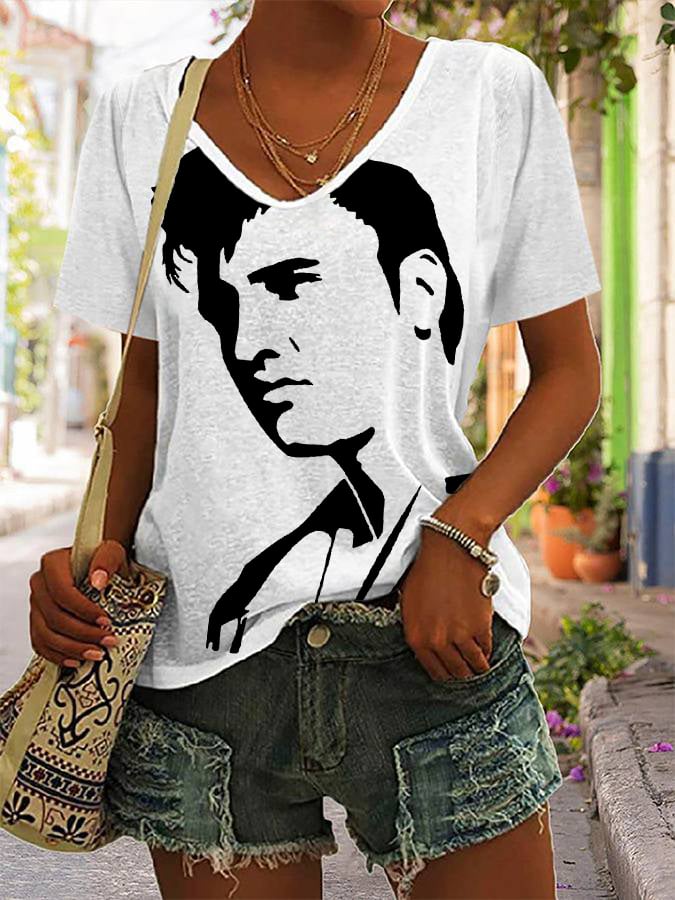 Women's Superstar singer  V-Neck T-Shirt