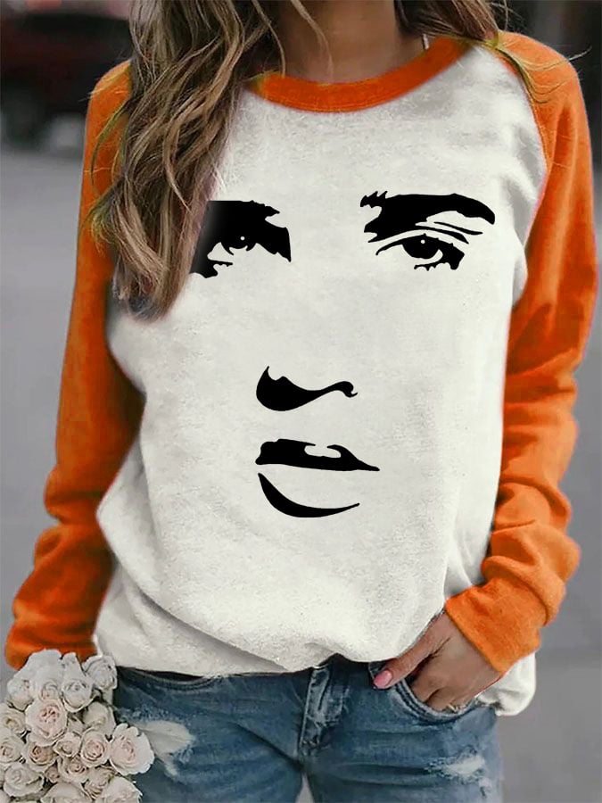Women's Silhouette Print Souvenir Print Sweatshirt