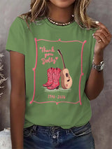 Retro Thank You Dolly Print T-Shirt