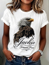 Women'S Casual Bald Eagle "Jackie" Print Top