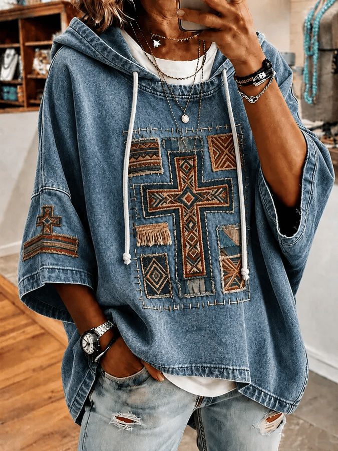 Women's Casual Printed Loose Sweatshirt
